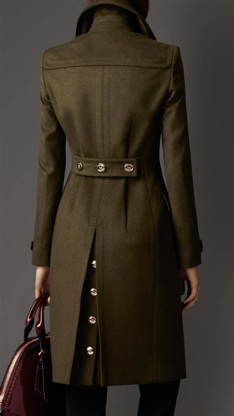 burberry olive wool coat|burberry wool coat women.